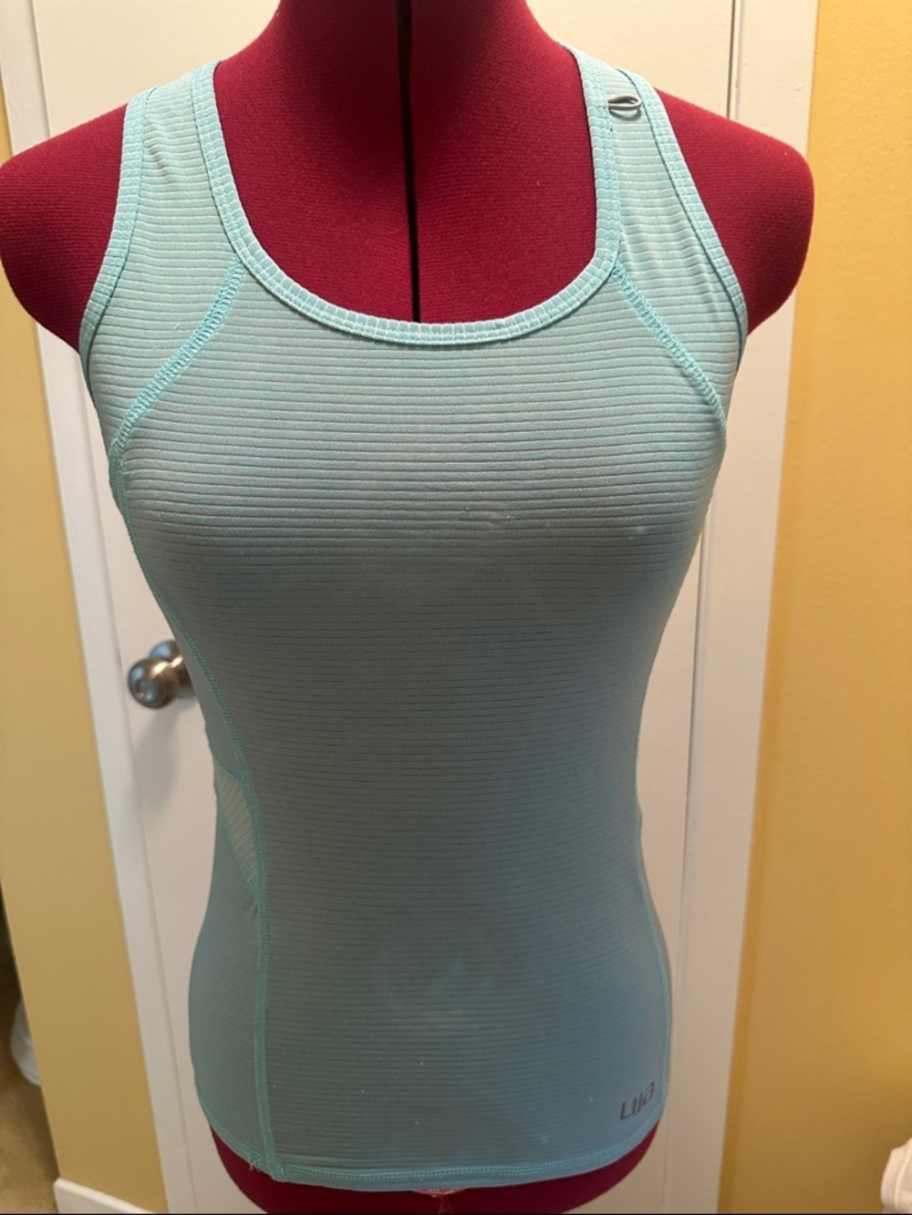 Lija  Light Aqua Women's Ribbed Performance Tank Top